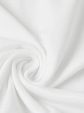 Close up view of the CaliVista Round Neck Tee's quality fabric in white.