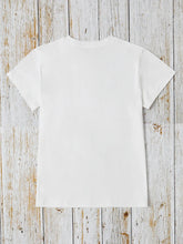 Back view of CaliVista Round Neck Tee in white, laid flat to show shoulder seams and clean stitching.