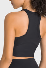 Back view of black Millennia Aero Racerback Tank highlighting racer cut
