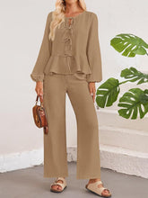 BellaraNova Pants Set in camel front view