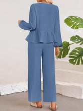 BellaraNova Pants Set in dusty blue back view