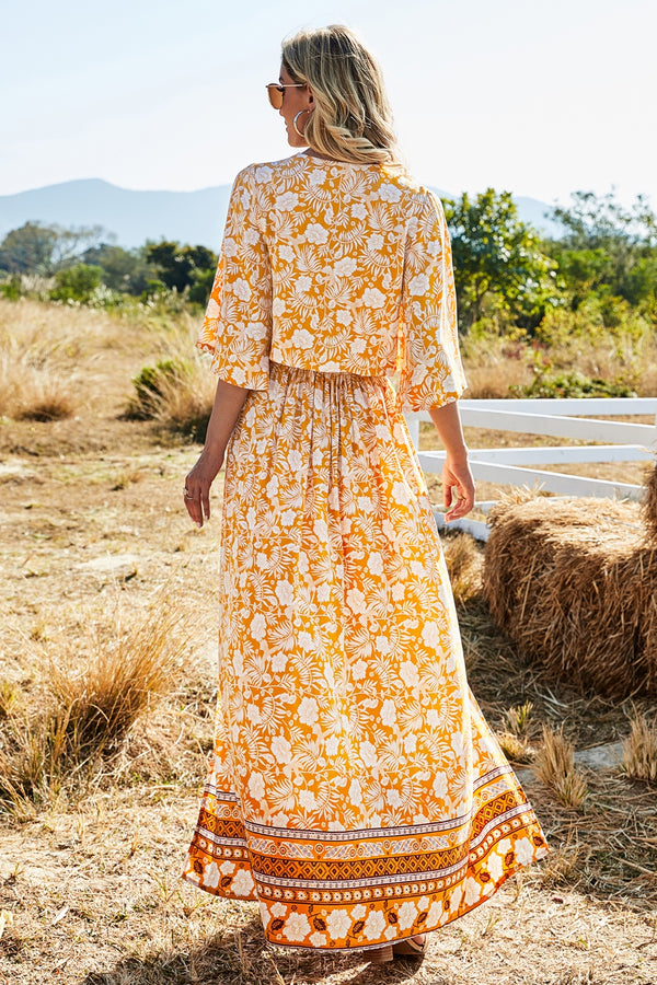 PetalVista Floral Viscose Duo in sherbet back view
