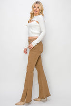 RISEN Bailey High Waist Flare Jeans styled for a night out