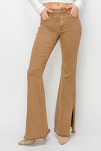Front view of RISEN Bailey High Waist Side Slit Flare Jeans