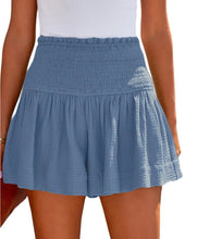 Aurevia Women's Pleated Luxe High Elastic Waist Textured Shorts