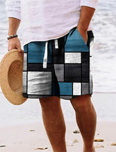 Vérono Vibe Geo Men's Color Block Adjustable Waist Shorts
