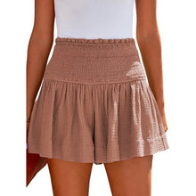 Aurevia Women's Pleated Luxe High Elastic Waist Textured Shorts