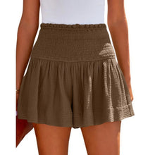 Aurevia Women's Pleated Luxe High Elastic Waist Textured Shorts