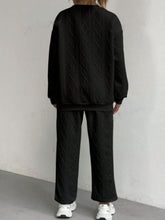 Sylvenza Texture Lounge Ensemble in black back view