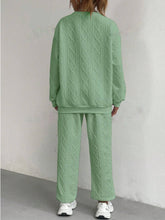 Sylvenza Texture Lounge Ensemble in gum leaf back view
