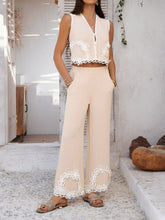 Model in Tan Xyvello Set with hands in pockets, styled look