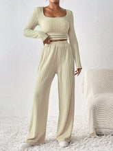 Verdelle Scoop Wide Leg Lounge Duo in khaki styled with sneakers and accessories
