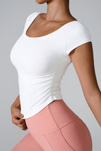 aerava u neck tee white back view