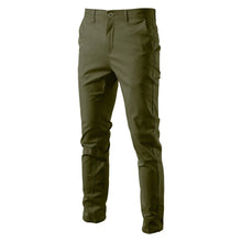 Front view of Army Green Aiopeson Slim Fit Chino Pants