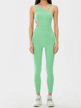 asymaflow jumpsuit light green front view
