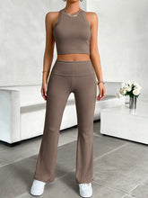 Averra Ribbed Luxe Knit Duo mocha styled with white sneakers and accessories