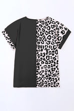 Back view of full black panel on Plus Size Leopard T-Shirt