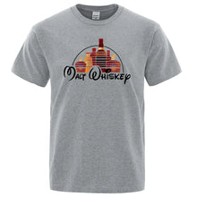 Front view of the Gray Barrel Craft Malt Whiskey O-neck short-sleeve graphic tee.
