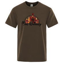 Front view of the Brown Barrel Craft Malt Whiskey O-neck short-sleeve graphic tee.