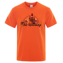 Front view of the Orange Barrel Craft Malt Whiskey O-neck short-sleeve graphic tee.