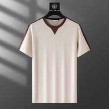 beige solynex trimflex summer set front view of shirt
