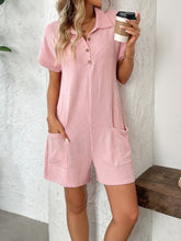 Blush pink romper perfect for baby showers or garden parties.