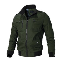 Aurévoque™ Hybrid Bomber-Trench Jacket in Army Green, front view