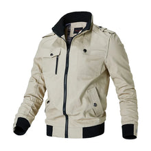 Aurévoque™ Hybrid Bomber-Trench Jacket in Khaki, front view