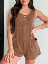 Earth-toned Airy Essence Romper layered with a denim jacket – easy transitional look for chill weekends.