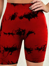 chromaluxe high waist shorts deep red front view
