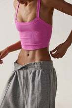 Front view of Crestline Wave Scoop Neck Active Tank in pink.