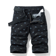 Men’s cotton Bermuda shorts front view in black with bike logo.