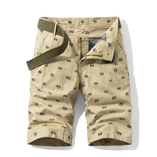 Khaki Bermuda shorts for men – breathable cotton front view.