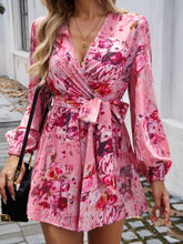 Model styled in dusty pink Floravelle™ Romper with sandals and hoop. earrings.
