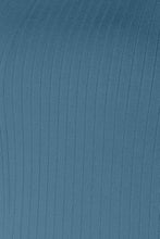 Close-up of French Blue ribbed fabric texture from Cyrella Muse Wide-Leg Overalls.