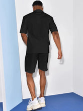 Back view of black matching set showing clean lines and tailored fit.