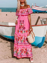 Model laughing in fuchsia pink Isadorae Dress at a yacht brunch.
