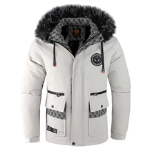 Furienté Contrast Luxe Hooded Jacket in White, front view