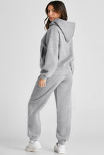 Side back view of Iravelle Hoodie and Pants Active Duo in gray