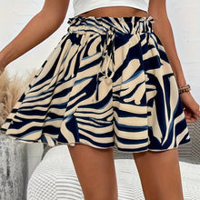 Khaki AurevaBoho™ Prism Ease Shorts right side angle showing flowy wide leg
