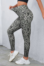 side view stretch fabric in leopafit contour leggings dark gray