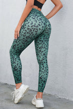 back view of leopafit contour leggings turquoise