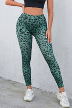front view of leopafit contour leggings turquoise