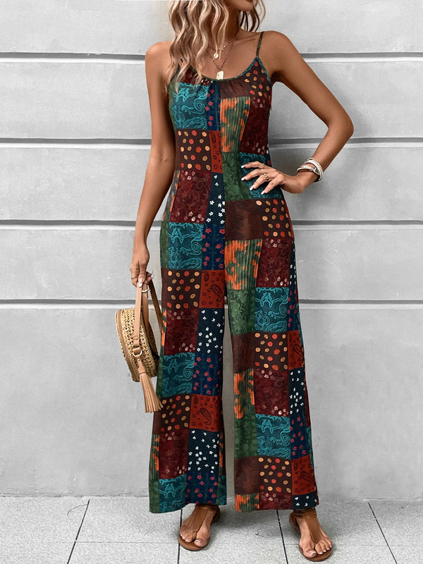 Model highlights Lexéna’s earthy geometric pattern and scoop neckline under natural sunlight.