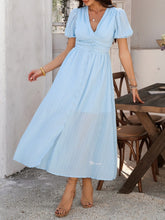 Light blue Velunira dress styled for a spring bridal shower.