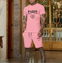 Model in pink Luvéris Paris Crest Set posing in palace setting.