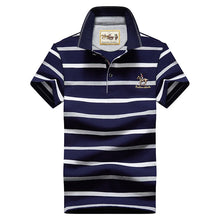 Men’s Emboridery Fashion Flip Collar Stripe Polo Gray Front View.