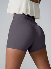 Momentum FlexTone Pocket Shorts back view in charcoal with mid-back pocket.
