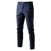 Front view of Navy Aiopeson Slim Fit Chino Pants