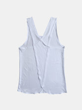 Crisscross flat lay back design on Optima Stride Chill Tank in light bue.